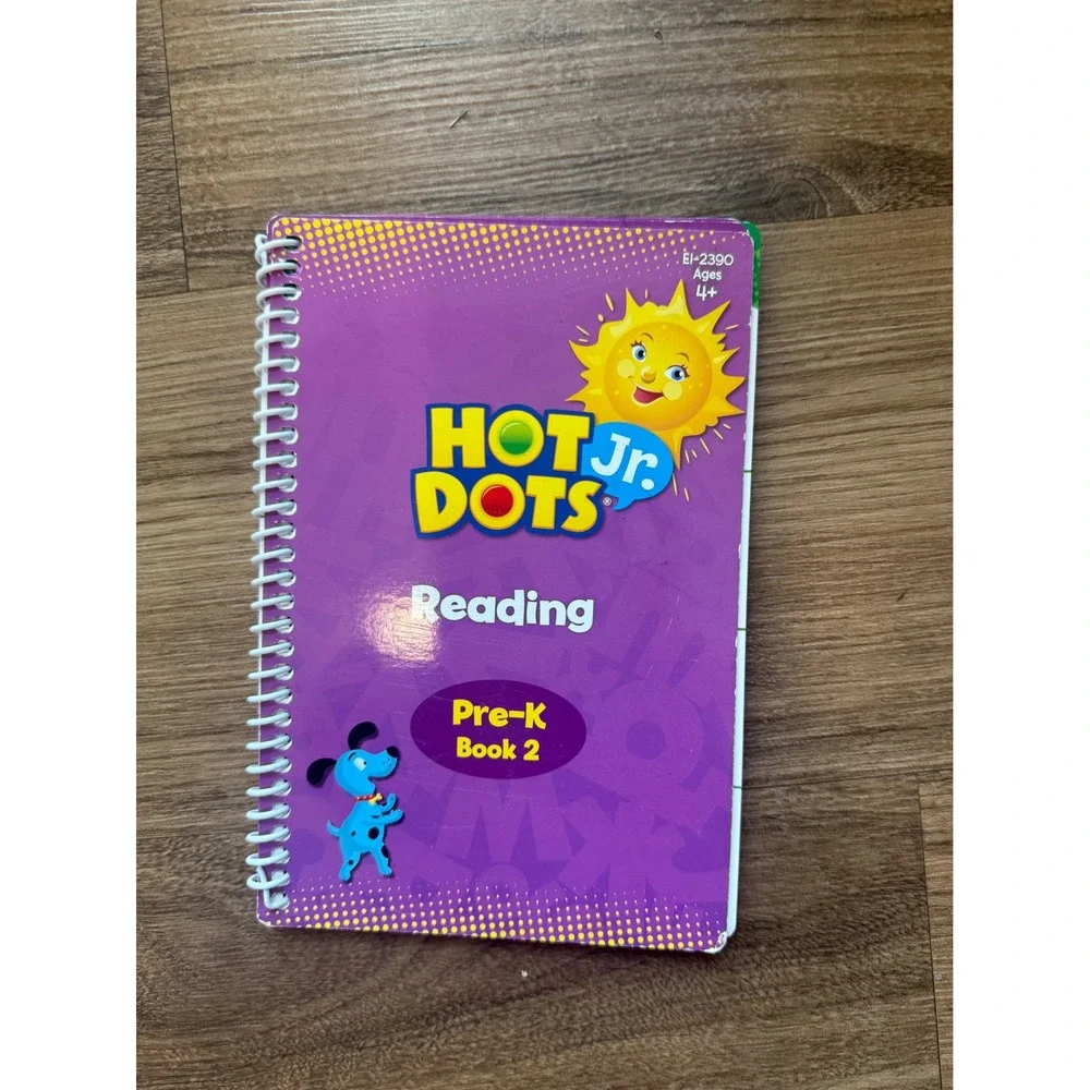 Educational Insights Hot Dots Jr Reading Pre-K Books 1 & 2 Ace Talking Dog Pen